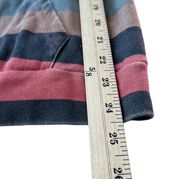 Ampersand Ave Striped Funnel Neck Pullover With Kangaroo Pocket XS - Picture 10 of 10